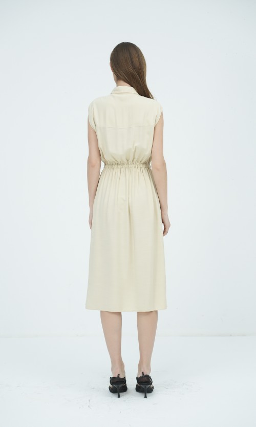 SIXDO Woven Flared Dress for Women